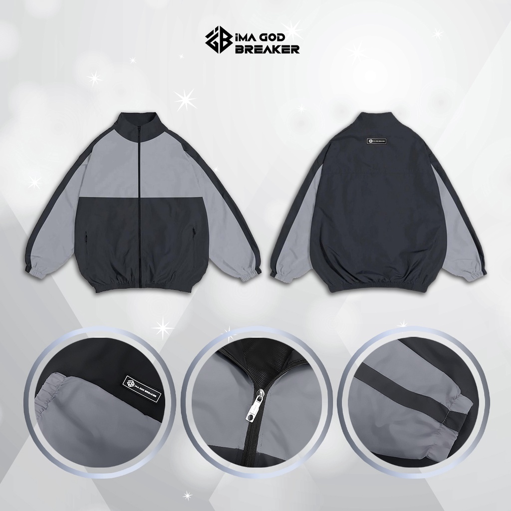 Áo Khoác Windbreaker Xám iMA God Breaker Local Brand