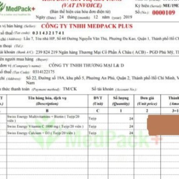 Viên Sủi Bổ Sung Vitamin C, Canxi & Multivitamin Swiss Energy (Tuýp 20 viên) | BigBuy360 - bigbuy360.vn