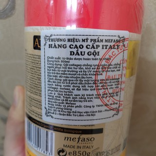 Cặp Dầu Gội Xả Collagen Mefaso 850ml đỏ( mẫu mới 2019)