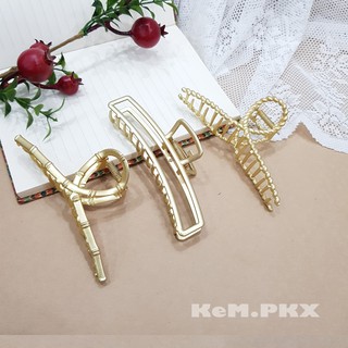 Sét 3 kẹp càng cua kim loại phong cách hàn quốc