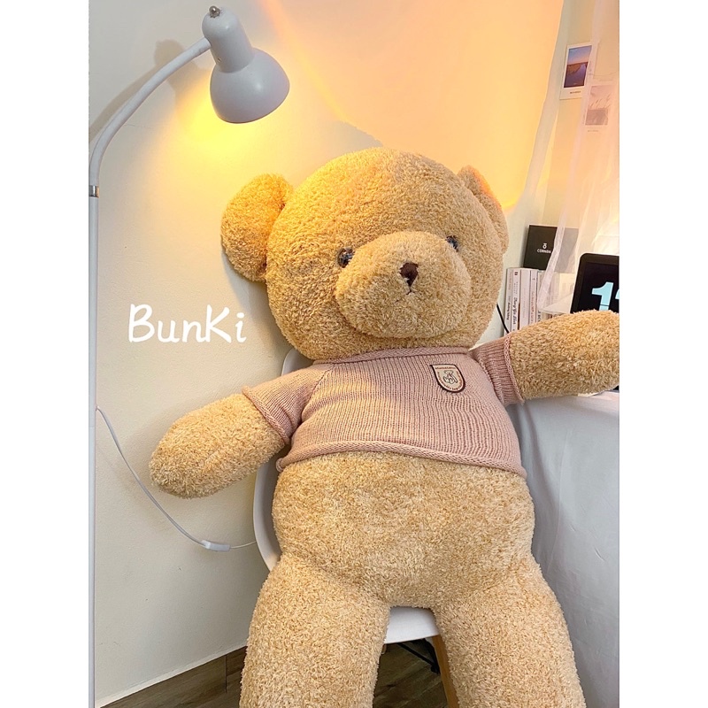 GẤU BÔNG TEDDY BOBBY BROWN 140CM BE VÀNG CAO CẤP BUNKI