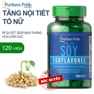 [Puritan’s Pride] Viên uống Soy Isoflavones – Evening Primrose Oil Plus cho phụ nữ tiền mãn kinh – 120 viên