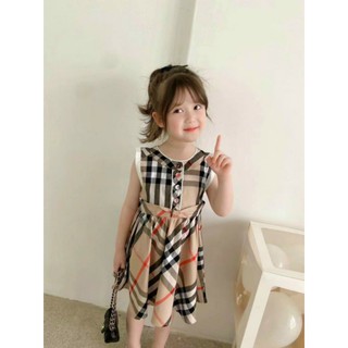 Váy Bờ Rờ cúc dọc cho bé gái