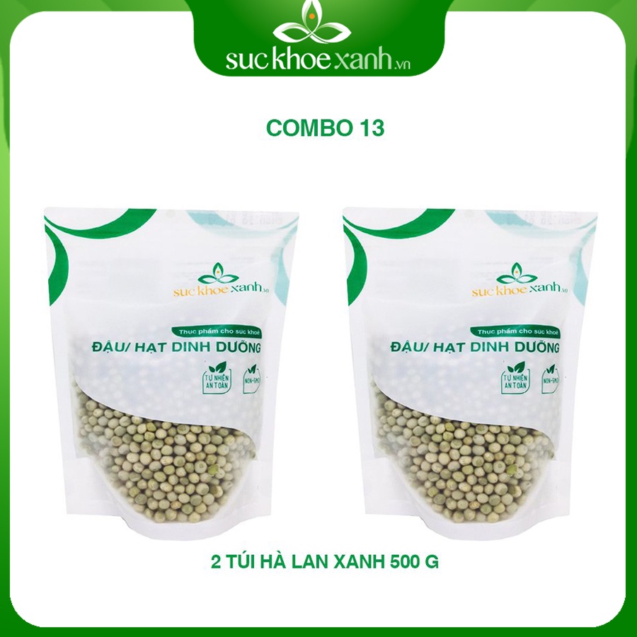 Combo 13 - Đậu hà lan xanh 2 túi (mỗi túi 500g)
