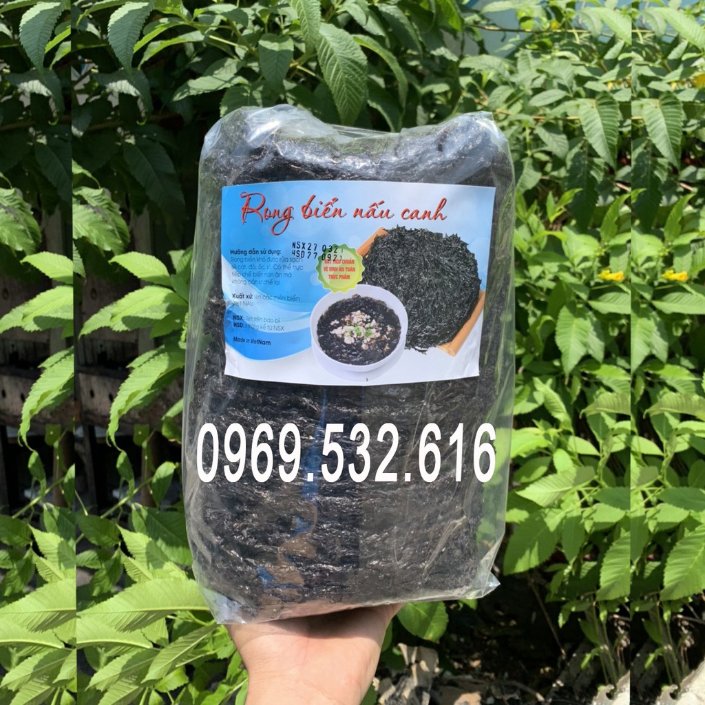 200gram Rong biển khô nấu canh & làm cháy tỏi ( 2 gói 100gram )