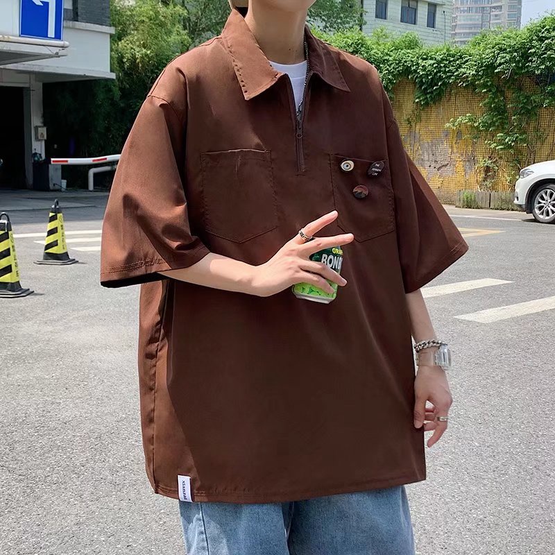 Áo Thun Cotton Tay Ngắn Màu Trơn Đơn Giản Thời Trang Hàn Quốc