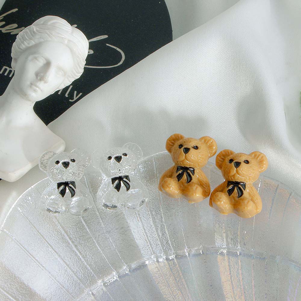 Bông Tai Nhựa Hình Gấu Đáng Yêu Cho Nữ