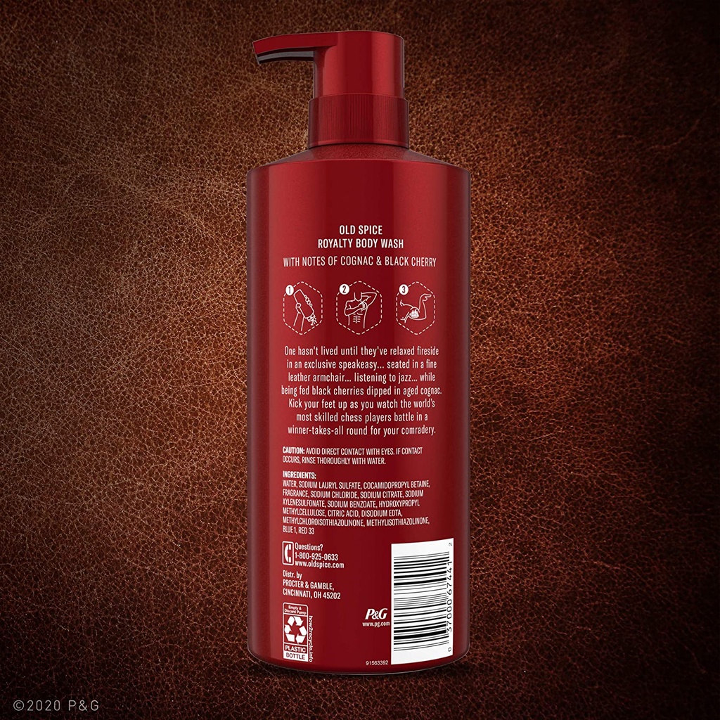 Sữa tắm nước hoa nam Old Spice lasting cologne Body Wash for Men Royalty 500ml (Mỹ)