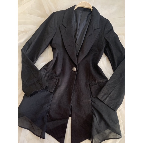 Áo khoác blazer B276 tà phối voan 2hand Hàn si tuyển ảnh thật