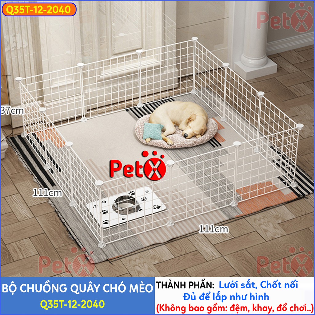 Quây chuồng chó mèo Petoka lắp ghép nuôi thú cưng sơn tĩnh điện giá rẻ-9