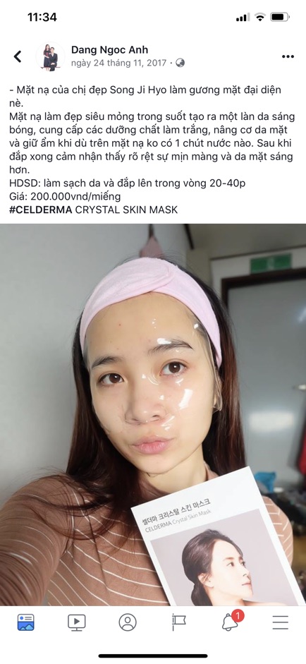 [DUTY FREE] MẶT NẠ THẠCH ANH CELDERMA CRYSTAL SKIN MASK