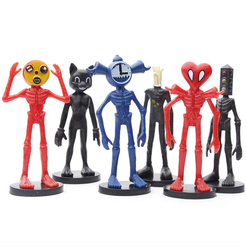 Bộ 6 mô hình nhân vật hoạt hình Siren Head Scp 6789 NHIỀU MÀU SẮC