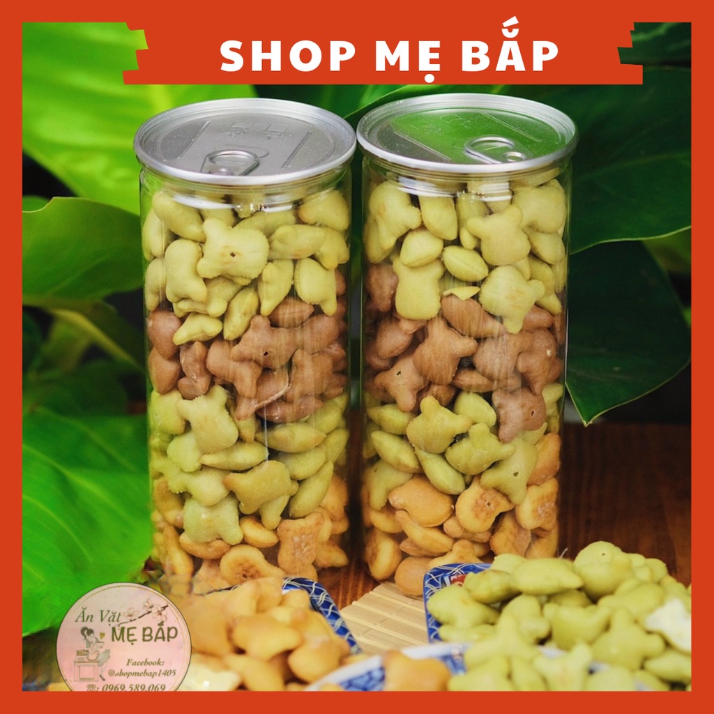 Bánh Gấu Thiên Hồng Mix Vị - Vị Kem Sữa, Chùm Ngây, Socola - Shop Mẹ Bắp