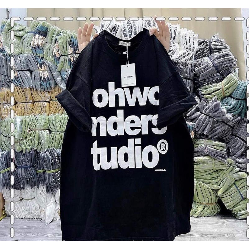 Áo phông nam,nữ unisex in chữ nổi in hình OHWO mã 3158