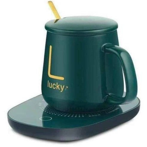 BỘ MÁY HÂM NÓNG SỮA ĐỒ UỐNG TIỆN LỢI KÈM CỐC SỨ LUCKY - PHONG CÁCH HOÀNG GIA SIÊU SANG