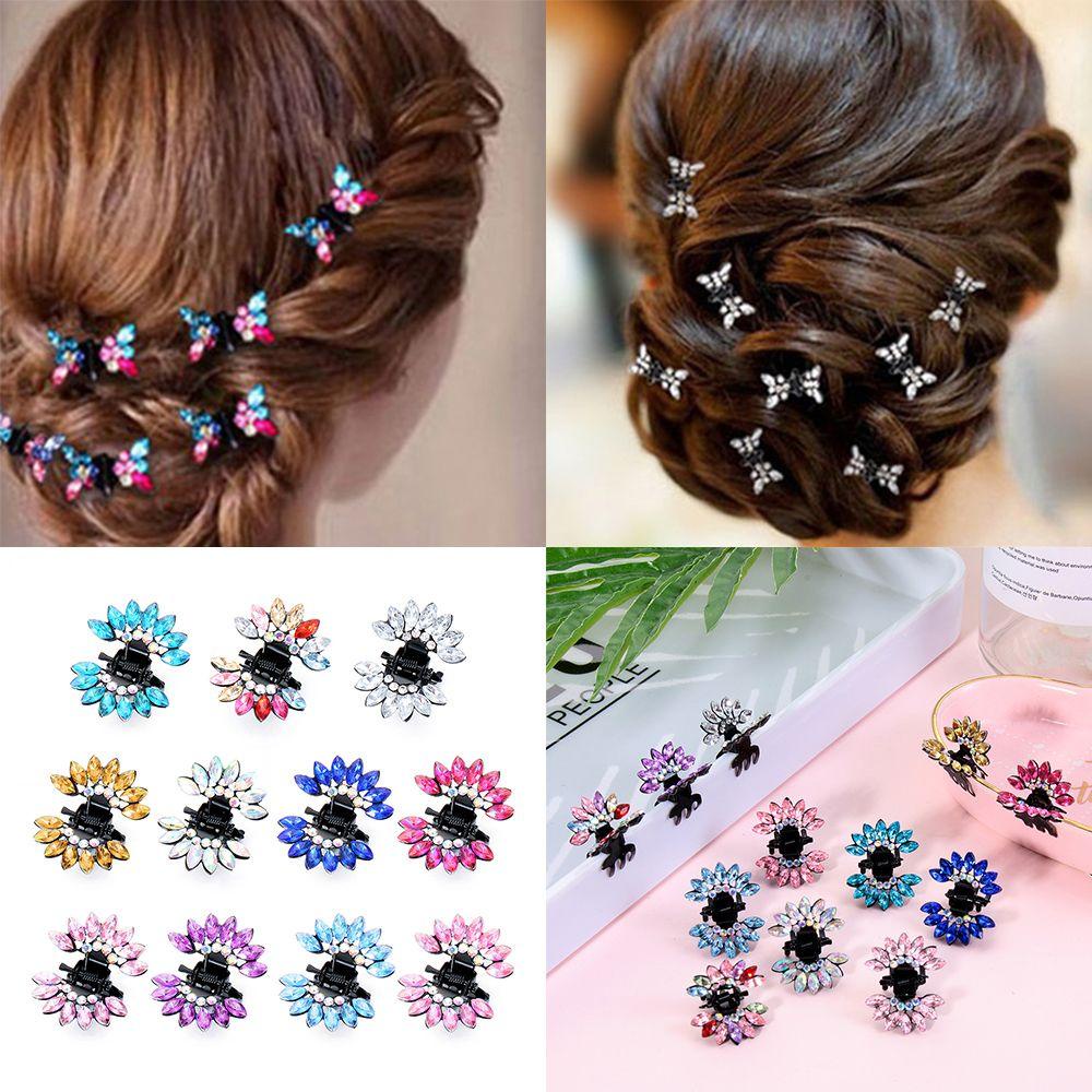 Set 6 Kẹp Tóc Càng Cua Đính Hoa Tạo Kiểu Tóc Thời Trang Cho Nữ