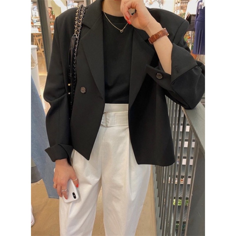 (Hàng có sẵn ) Áo Blazer cao cấp ngắn trẻ trung (có ảnh chụp thật) | BigBuy360 - bigbuy360.vn