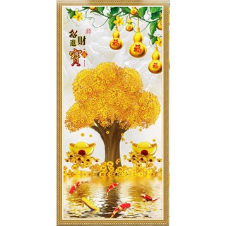 Tranh dán tường VTC tranh phong thủy Cây vàng tài lộc ZTU-Vol 2 -K