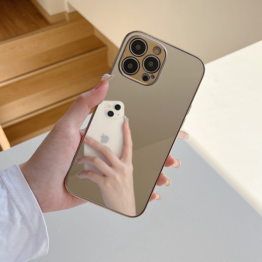 Ốp Điện Thoại TPU Chống Sốc Có Gương Trang Điểm Sang Trọng Cho iphone XS Max XR 13 12 11 Pro Max 7 Plus 8 Plus