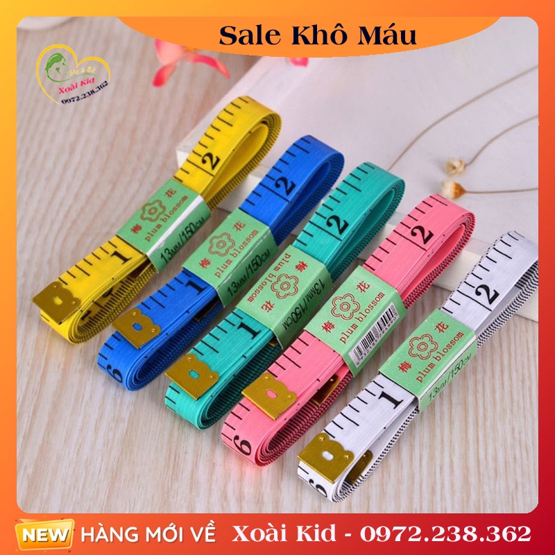 Y.Thước dây đo 150cm - Thước dây may đồ, đo eo đầu bọc sắt - 1 chiếc