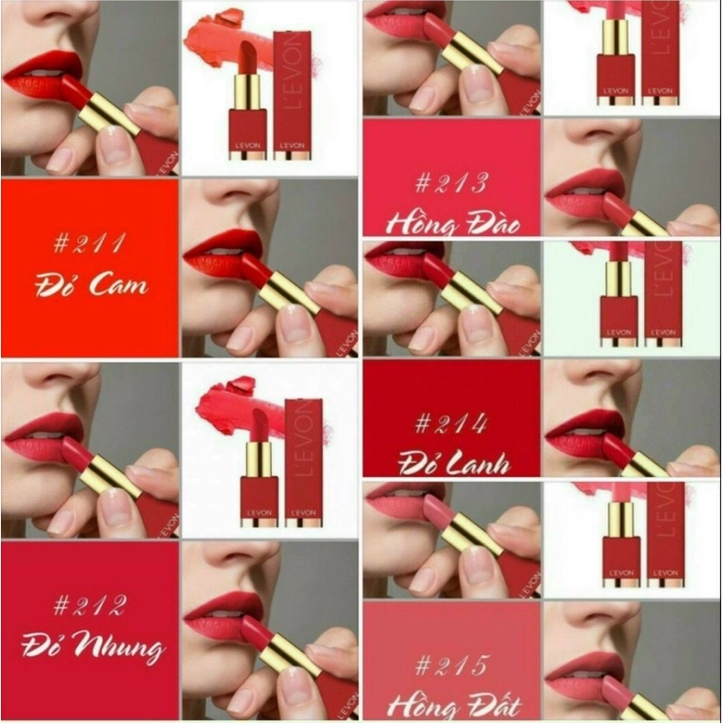 Levon Matte Lipstick 5 Màu son thỏi có tem chống hàng giả