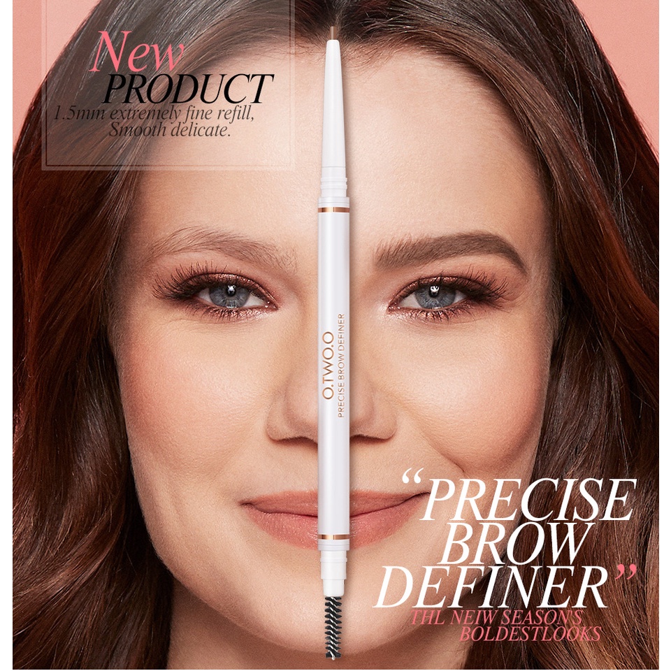 Sẵn Sàng Cổ O.TW O.O Lâu Dài Đôi Kết Thúc Bút Chì Kẻ Lông Mày Chống Thấm Nước Không Chóng Mặt Cực Tốt Xoay Được Bút Kẻ Lông Mày Cá Tuyết