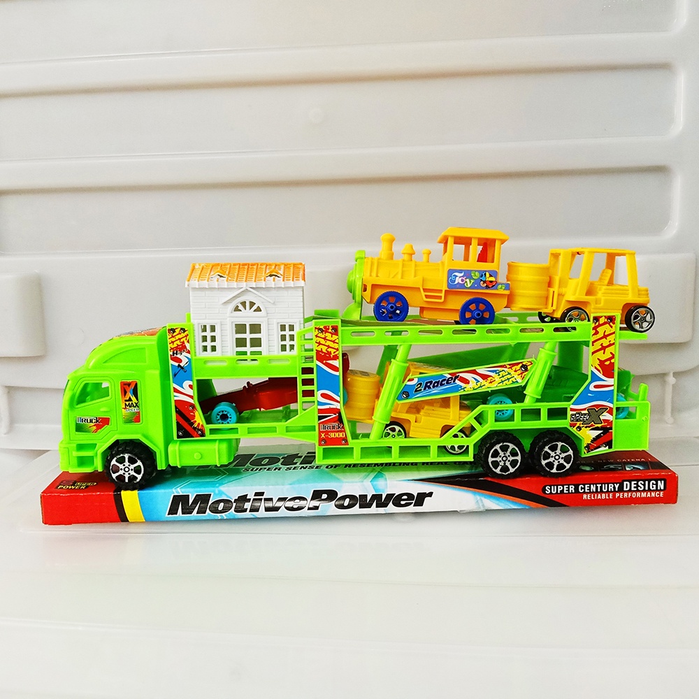 Đồ Chơi xe container xe tải chuyên dụng chở xe chở thú