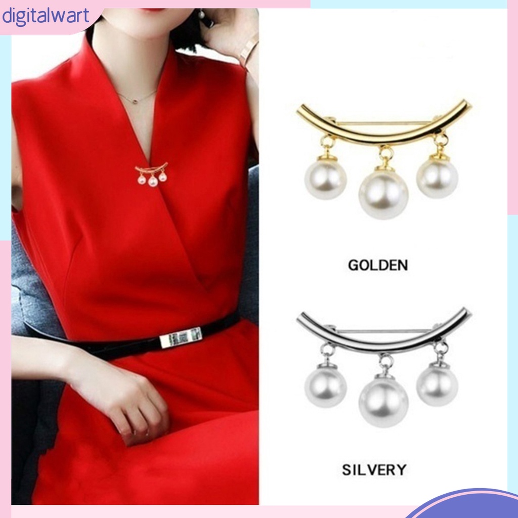 Set 2 Ghim Cài Áo Đính Ngọc Trai Nhân Tạo Thời Trang