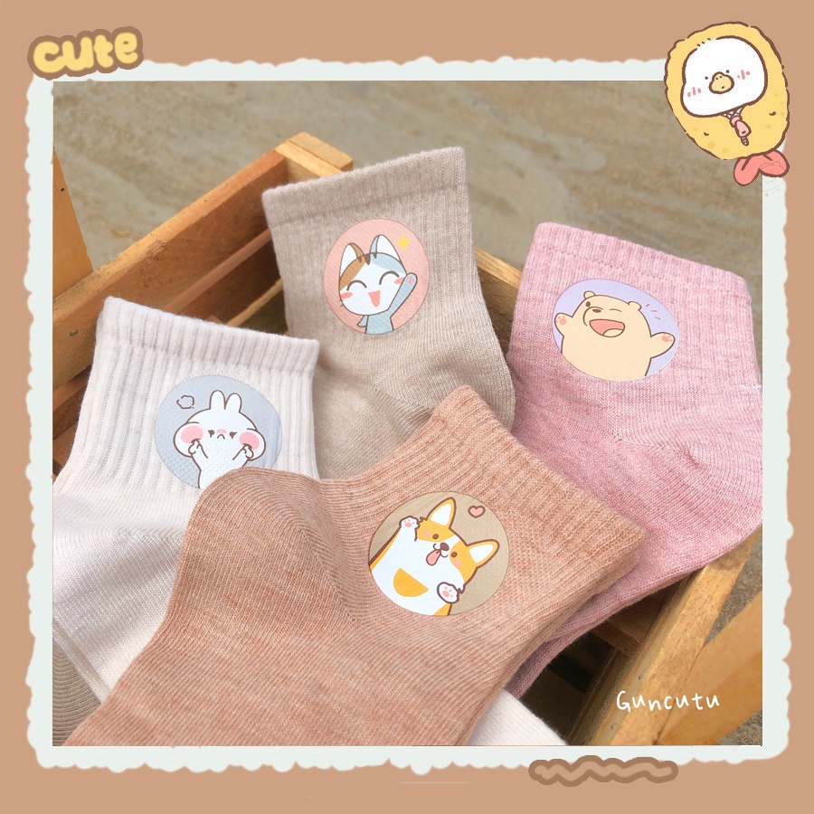 Vớ cổ cao họa tiết chibi hoạt hình dễ thương - Guncutu