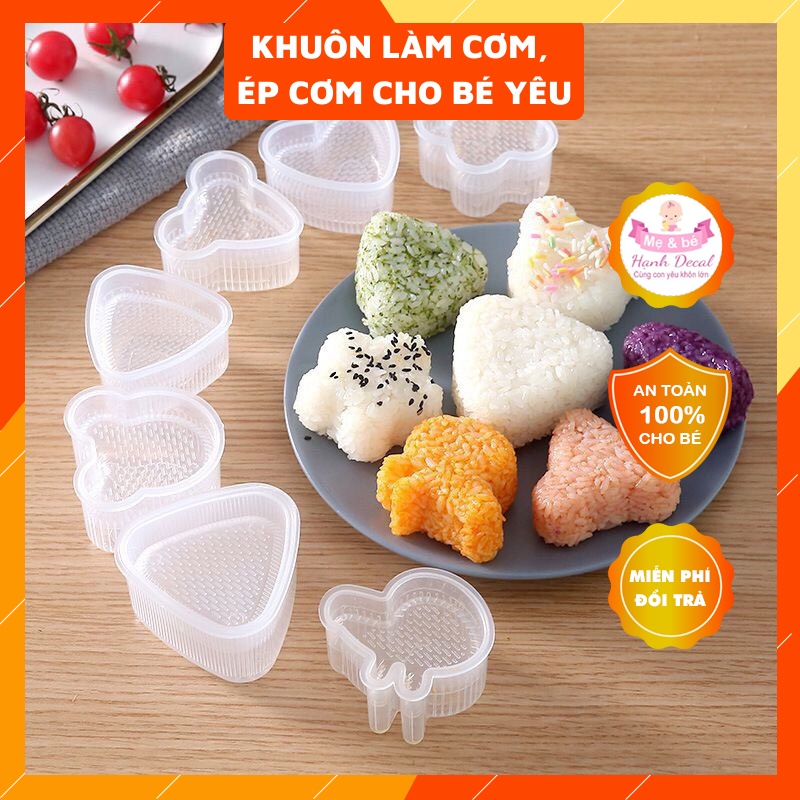 Khuôn làm cơm, khuôn ép cơm Onigiri cho bé ăn ngon