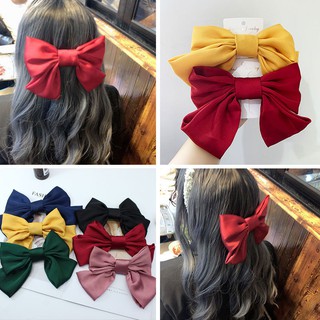 Net nổi tiếng hot style phụ kiện kẹp tóc nơ to Phiên bản hàn quốc của lolita liền mạch nữ Nhật đầu sau lưng
