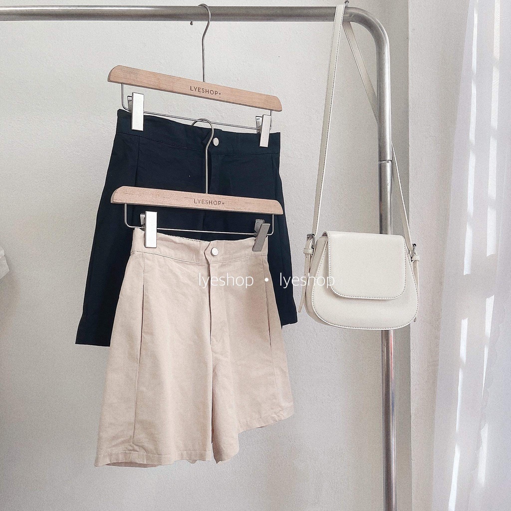 Quần sooc kaki túi chéo chun lưng dáng basic cực kĩ dễ mặc phối áo thun áo dây sơ mi