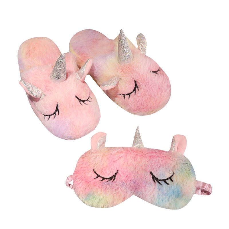 Dép bông đi trong nhà hình kỳ lân hoạt hình dễ thương dành cho bé