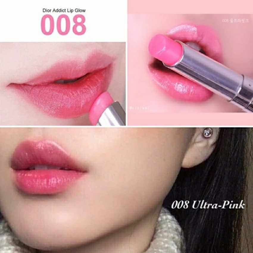 Son Dưỡng Dior 008 Lỗi Nhẹ,Chạm Đầu Hoặc Loang Màu,Màu Hồng Nhạt,Tặng kèm quà xịn sò.