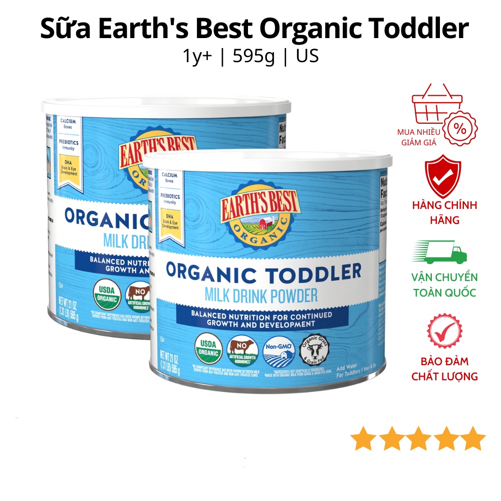 Sữa Earth's Best Toddler 658g