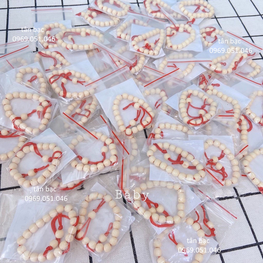 vòng dâu tằm , giúp bé ăn ngon miệng , ngủ sâu giấc , hạt gỗ chuẩn, tròn đều