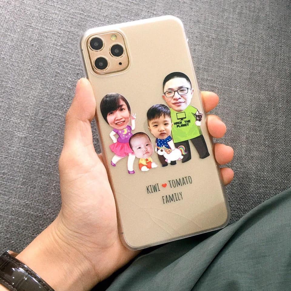 Ốp lưng điện thoại ghép ảnh trẻ em chibi