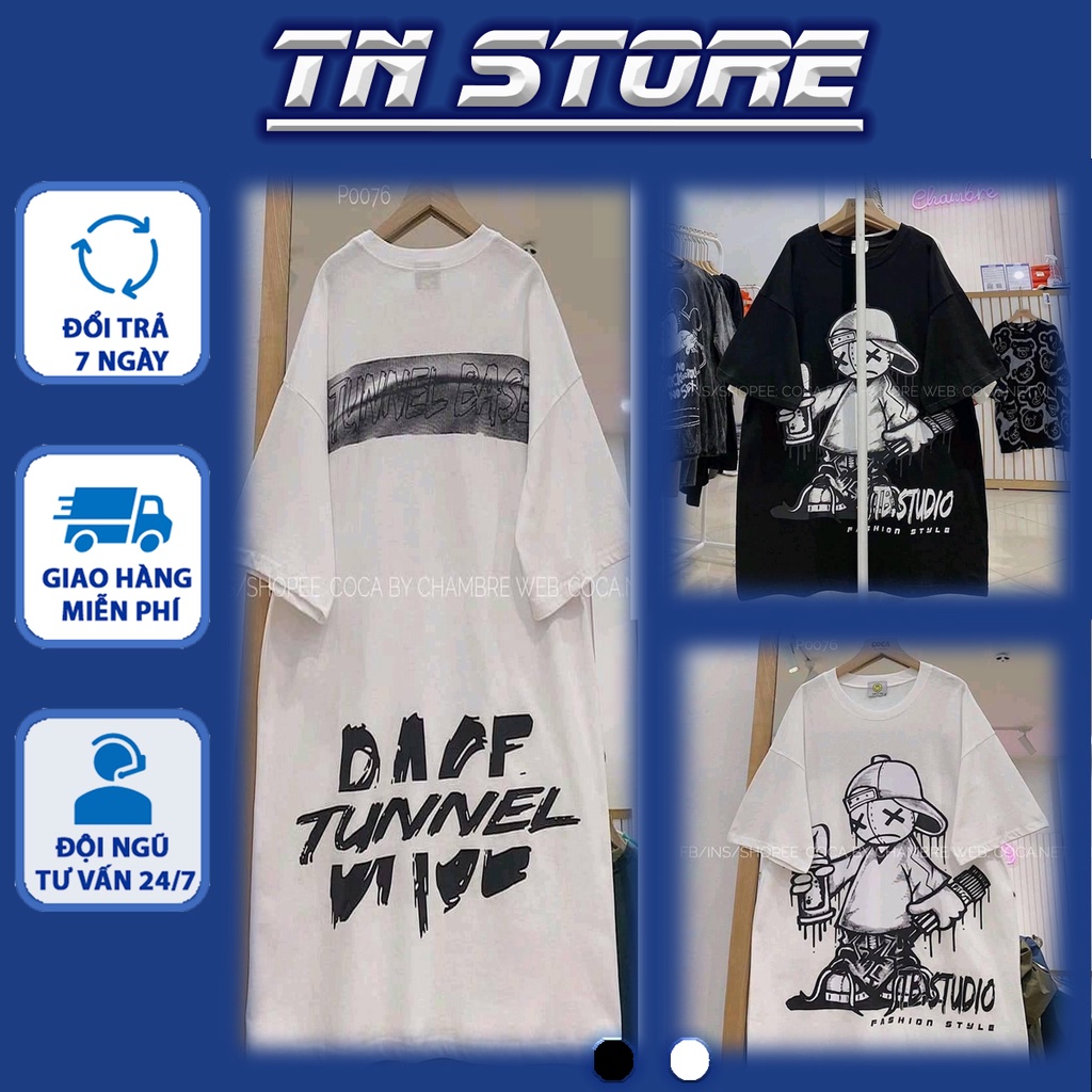 Áo thun tay lỡ form rộng TB STUDIO Unisex,  Áo đôi nam nữ chất cotton dày dặn - TNStore