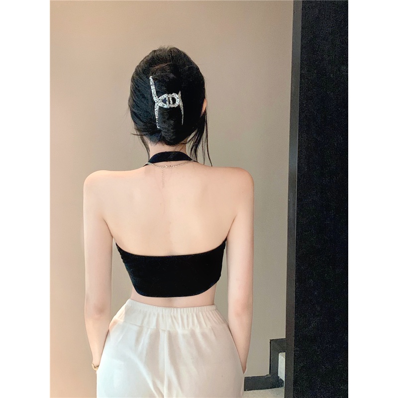 QKOOLE  Áo crop top Thời Trang Theo Phong Cách Hàn Quốc Dành Cho Nữ