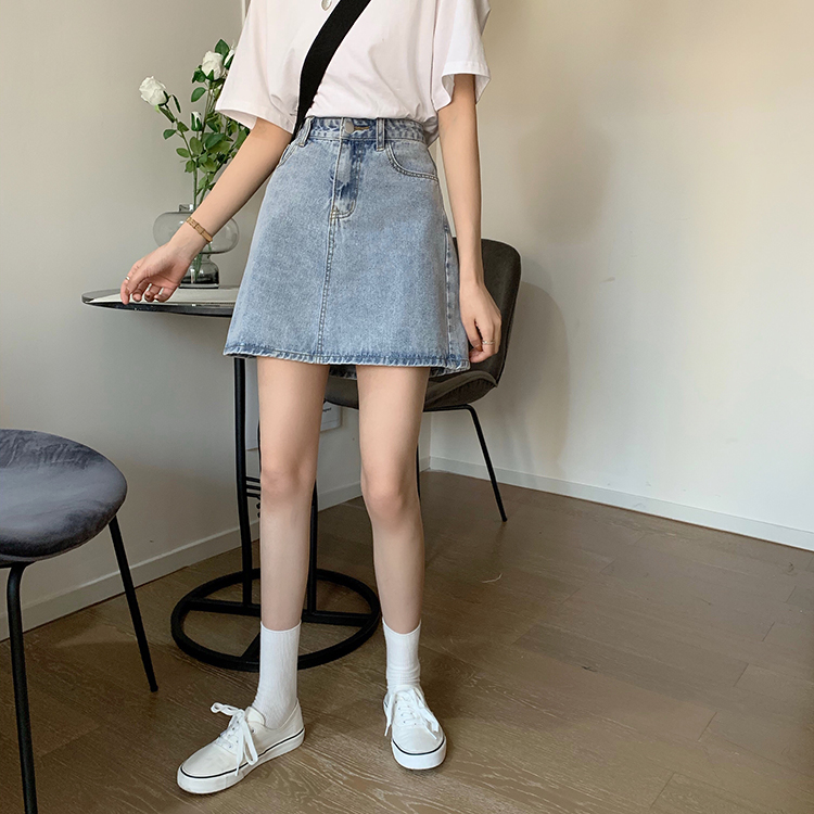 Chân váy denim chữ A xinh xắn dễ thương 33112