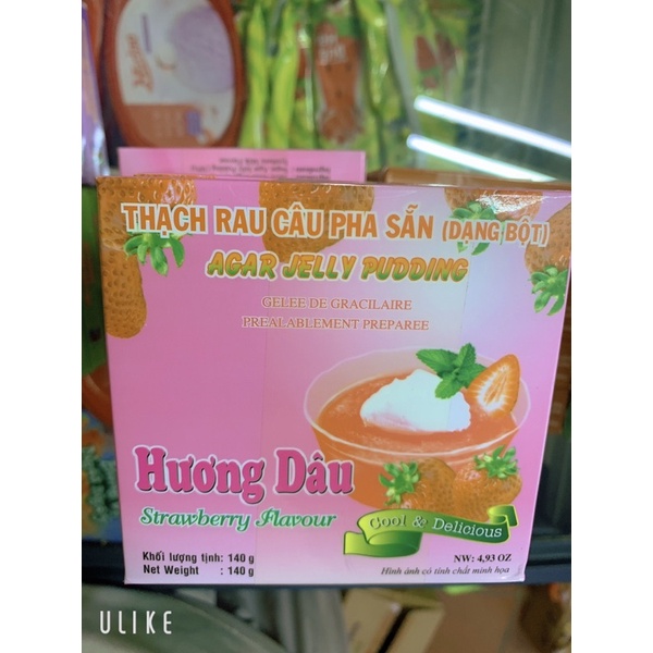 Bột Thạch Rau Câu Pha Sẵn KONNYAKU Hộp 140g Đủ Vị