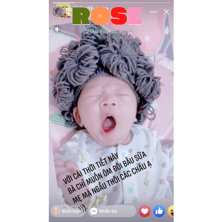 Mũ len tóc bà già, ông già cho bé #mulen #mutoc #muchobe