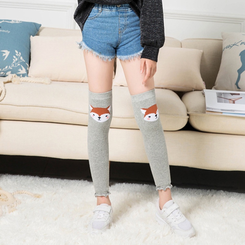 Vớ Ống Chân Giữ Ấm Mùa Đông In Họa Tiết Hoạt Hình Dễ Thương Cho Bé Gái