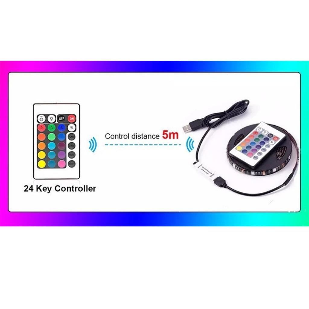 Đèn led TIKTOK RGB 5050 DIY 5m sử dụng điều khiển, đèn livestream hỗ trợ quay video