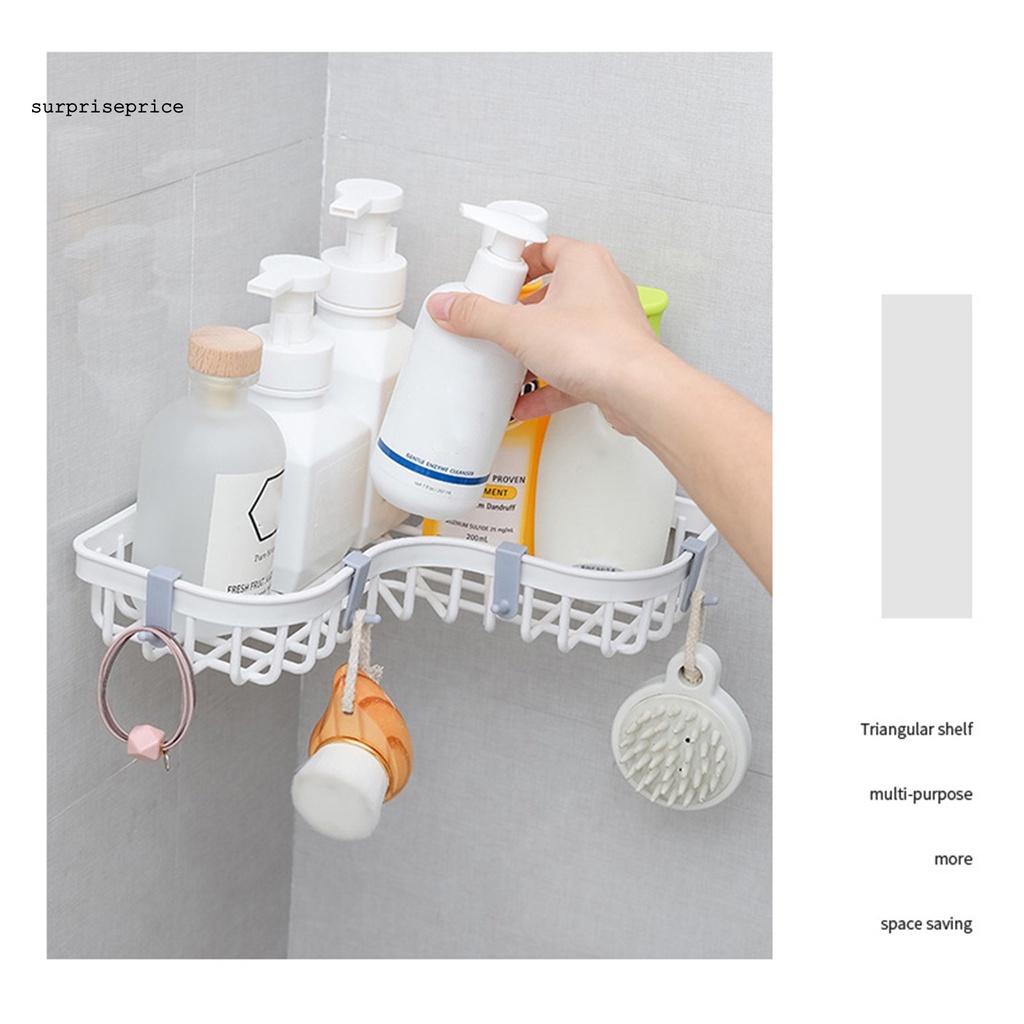 Kệ đựng đồ gắn góc tường nhà tắm chống biến dạng liền mạch