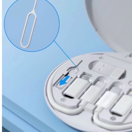 Bộ sạc cáp đa năng,  đầu chuyển kiêm giá đỡ điện thoại WIWU S02 6 in 1 tiện lợi đi du lịch dành cho các loại điện thoại