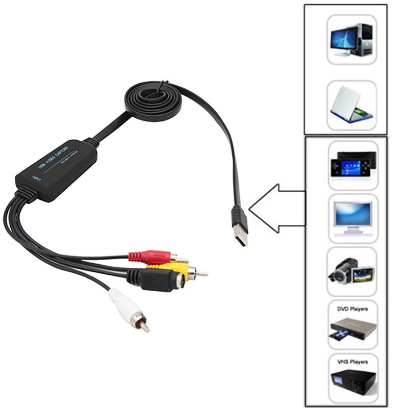 Ready Stock XDVN USB 2.0 Video Monitoring Capture Card 1 AV Signal Data Capture Card