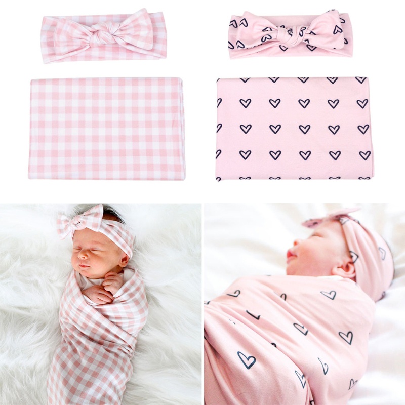 Bộ 2 Túi Ngủ Cotton Mềm Mại In Họa Tiết Xinh Xắn Cho Bé Sơ Sinh