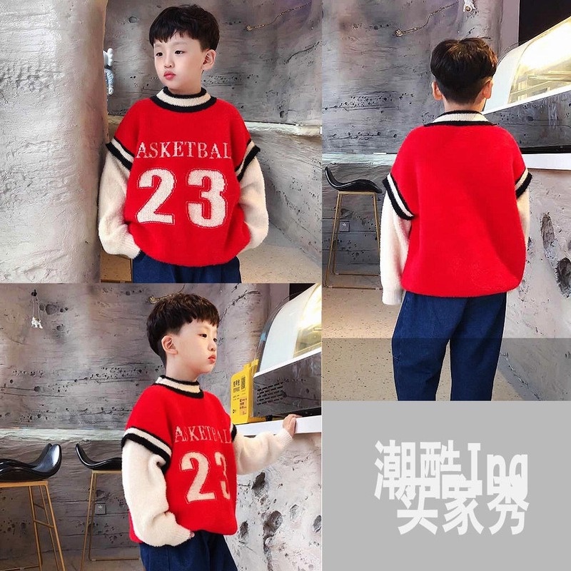 Áo Sweater dệt kim thời trang thu đông cho bé trai