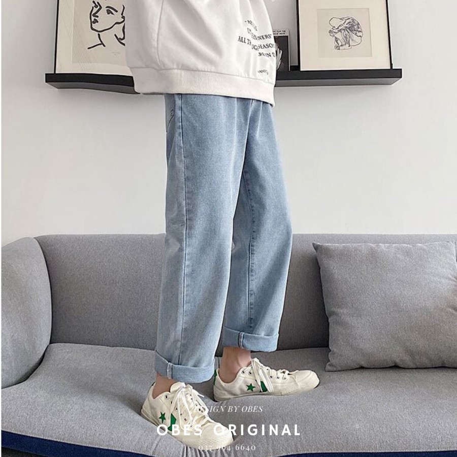 Quần Baggy Jean trơn ống suông form rộng - không phai màu - Cho phép đổi trả free nếu hàng lỗi - Q9 | BigBuy360 - bigbuy360.vn